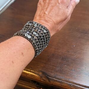 Sparkling Sequin Cuff Bracelet